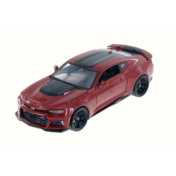 DIECAST CAR & LED DISPLAY CASE 2016 CHEVY CAMARO SS RED MAISTO 31689R 1/18 SCALE
